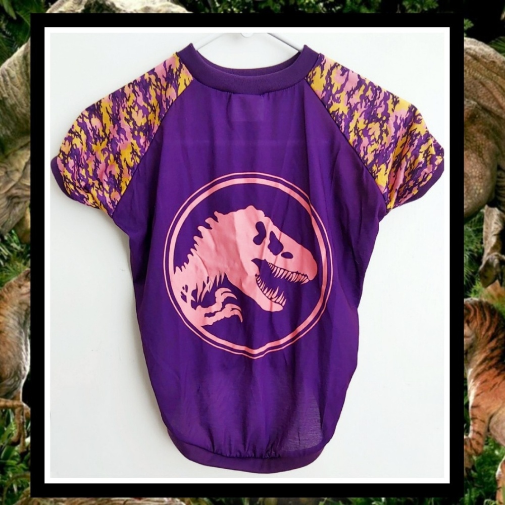 ❤️‍🔥CLEARANCE❤️‍🔥 JURASSIC WORLD Logo Camo Dog Tee #082p